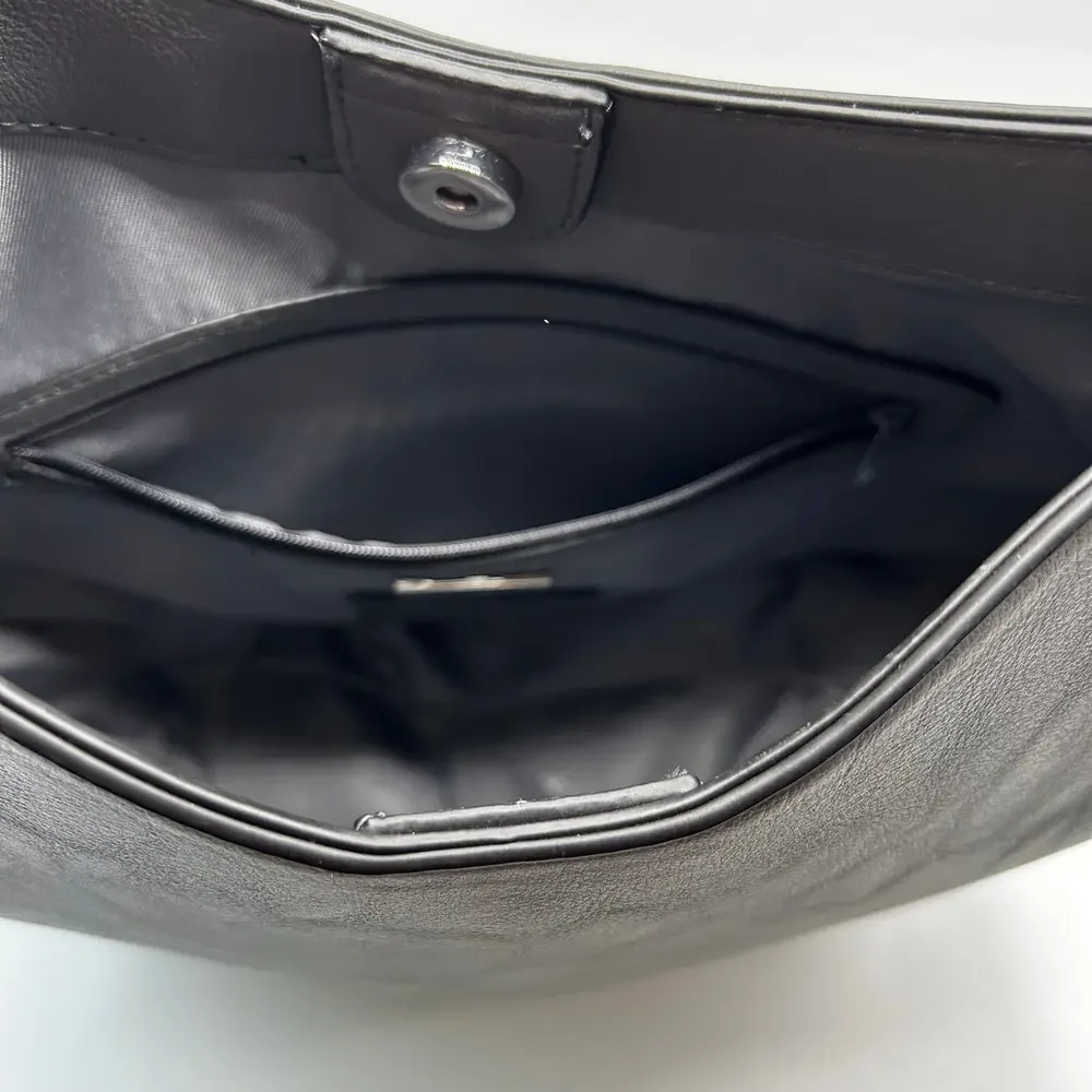 Alfani Gray Faux Leather Hobo Shoulder Bag - Picture 8 of 10